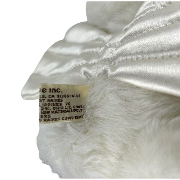 Robert Raikes Cupid Angel Wings White 11" Bear Cub w Wooden Face & Feet Jointed - Picture 8 of 12